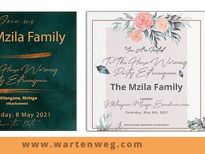 Wedding invitation design by Warten Weg