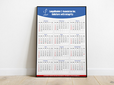 Calendar Design by Warten Weg with Espere camino