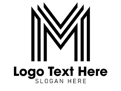 Modern Minimalist M Letter Logo Design in Adobe Illustrator