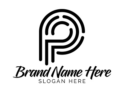Modern Minimalist P Letter Logo Design in Adobe Illustrator