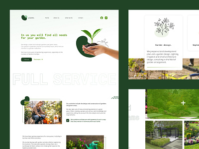 plants. - landing page colorful dashboard garden gardening gardens graphic design green landing page landing page design plant plants ui ui design ui ux web web design website website design