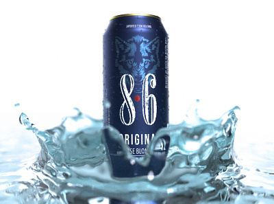8.6 Beer 3d advertise cinema4d concept cormoranstudio digitalart fluid product product design water wolf wolf logo