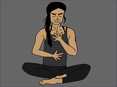 Take a deep breath character characterdesign deep breath illustration yoga