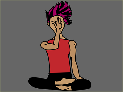 Calm and concentrate calm character characterdesign concentrate illustration yoga