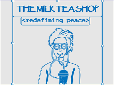 Milk tea shop logo character illustration logo milk tea shop tea