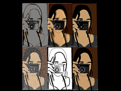 With cam beads camera character characterdesign click effects illustration