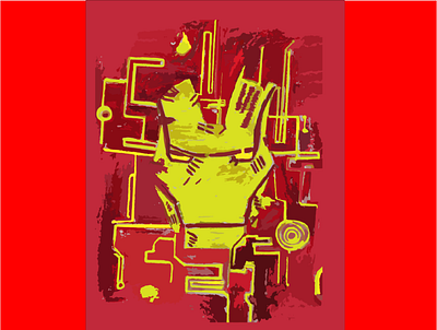 Iron Man Mask circuit illustration iron man mask poster