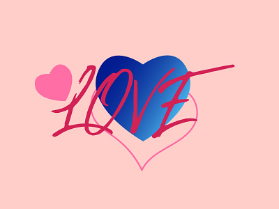 gradient love logo for valentine. art branding design gradient logo icon logo love modern typography valentine vector