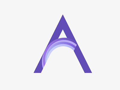 Creative  A letter gradient logo .