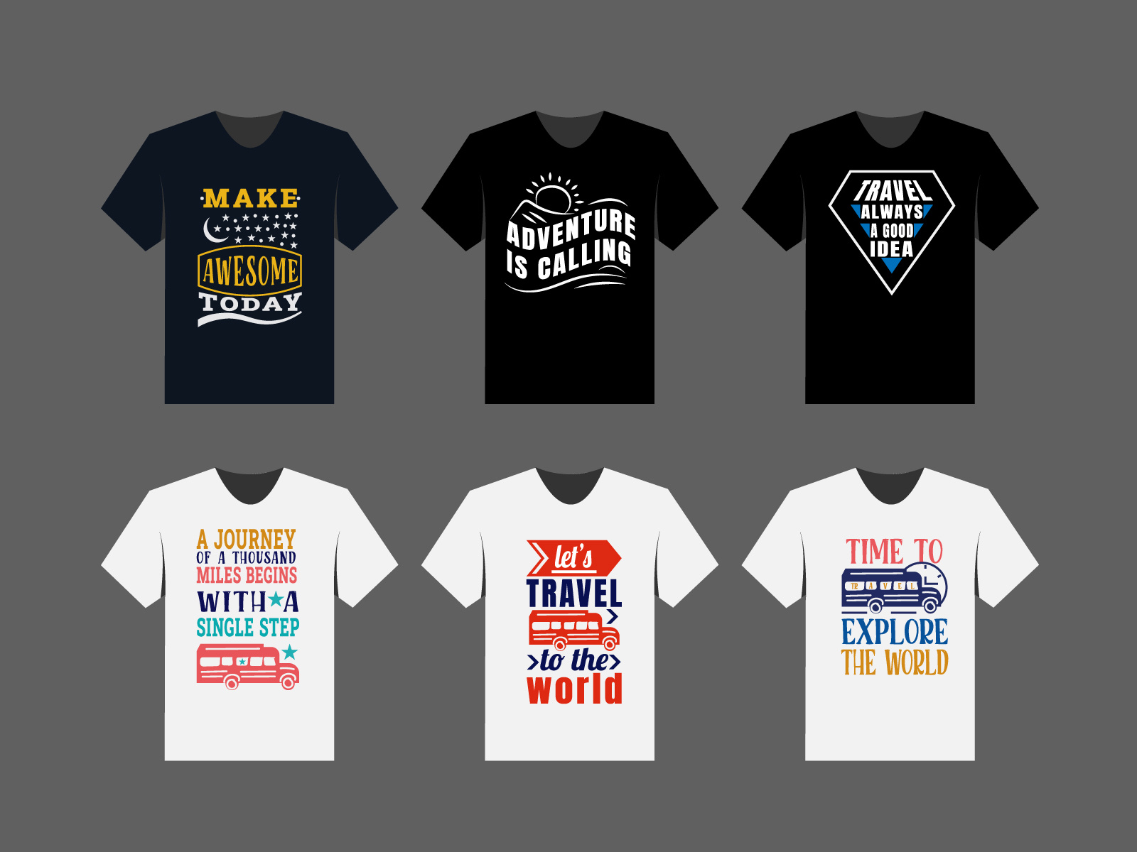 T SHIRT DESIGN BUNDLE FOR TRAVELER by kazi saad on Dribbble