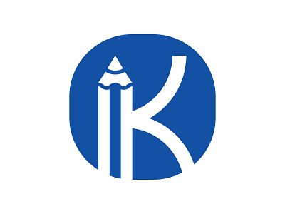 minimal logo design of latter K