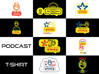 podcast t shirt bundle live show podcast t shirt design typography