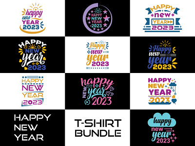 happy new year 2023 t shirt design 2023 graphic design new year t shirt design typography welcome