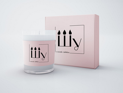 Soy candle shop logo logo vector