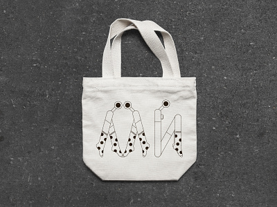 Shopper print "Ми" design illustration minimalist vector