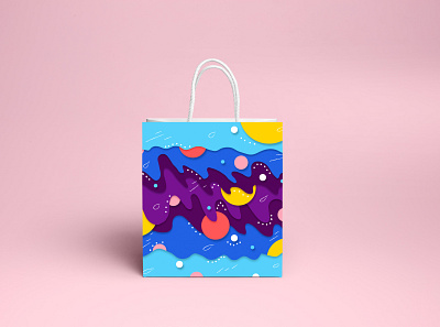 Illustration for paper bag 2d art design figma illustration vector