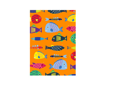 Fish pattern design graphic design illustration pattern vector