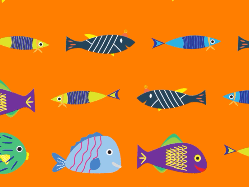 Fish pattern gif animation animated gif graphic design illustration pattern vector