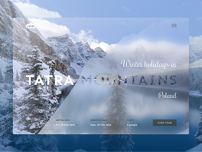 Mountain tour agency website branding design minimal ui web website