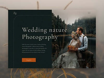 Wedding nature photography website branding design ui web website