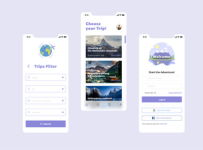 Travel App app design travel travel app ui