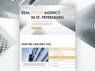 Real estate agency branding design ui ux веб дизайн сайт