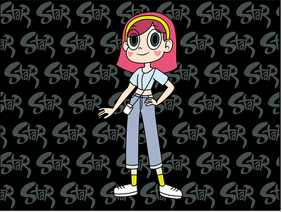 star butterflied character adobe illustrator cartoon character character design graphic illustration star vs the forces of evil vector