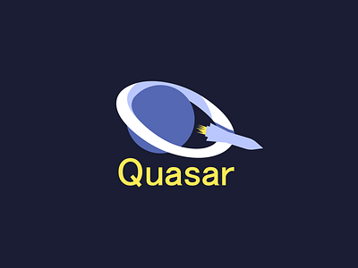 Quasar adobe illustrator dailylogochallenge design graphic illustration logo quasar rocketship space vector