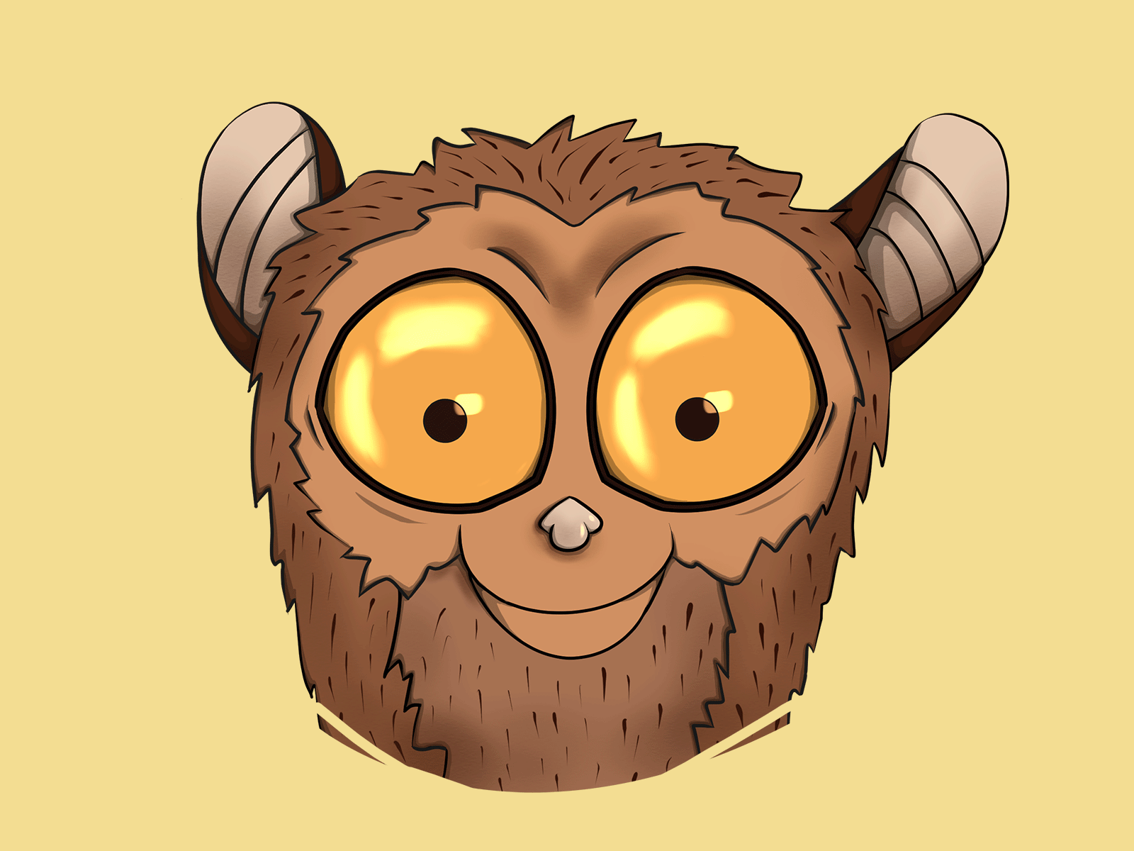 The Kinky Tarsier animal avatar design drawing generative art graphics illustration kinky tarsier