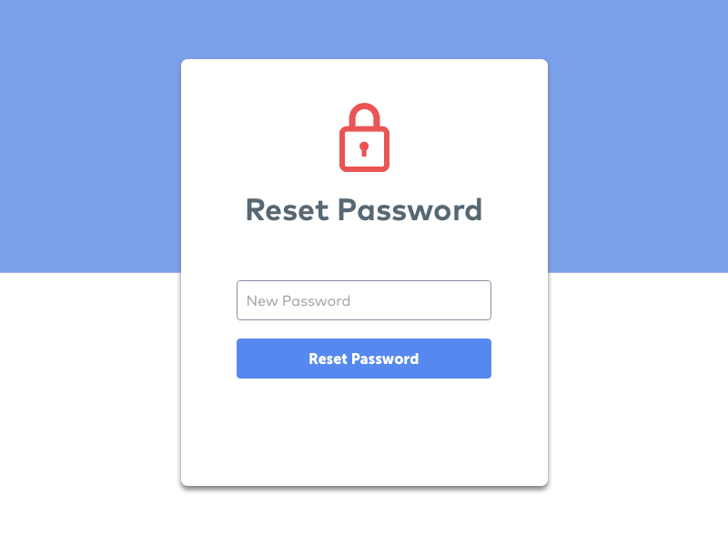 Reset Password account card flat gif lock meter password reset security strength ui ux