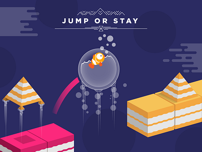 Jump Or Stay character game design illustration ios game