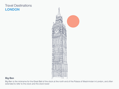 Big Ben - London big ben clock clock tower england illustration landmark line london travel uk vector