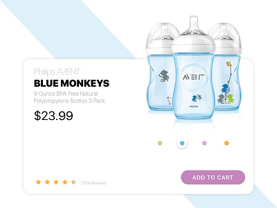 Daily UI 033 - Customize Product baby baby bottle card clean customize dailyui e commerce shop ui ux