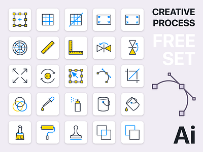 Creative Process - Free Icons creative process design free icons icon line minimalistic