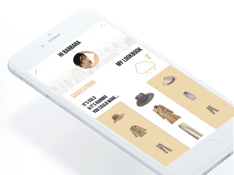 Fashionista - personal fashion assistant app design fashion ios lookbook principle uiux user experience