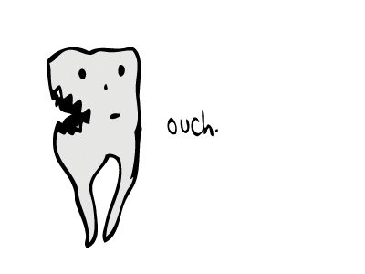 Had three teeth out yesterday card cute dentist design doctor drawing fun grey illustration nurse ouch photoshop teeth thank you tooth white