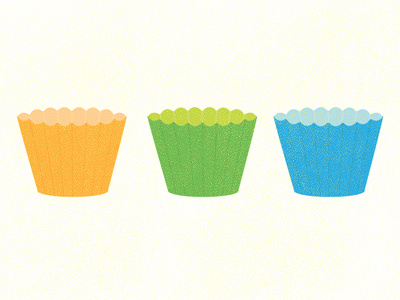 Cup Cake Cases Round 2 blue cakes cook cookery cooking cup cake cases cup cakes green illustrator kitchen orange simple texture vector