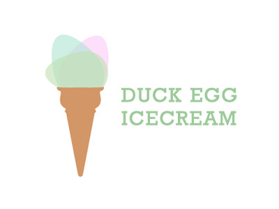 Duck Egg Ice Cream colour cone design ice cream icecream logo pastel