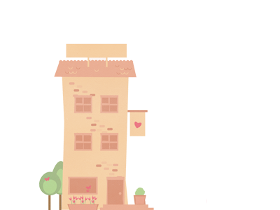 Little Lonely House bricks brown cute flowers game green house plant shop shopping sign simple street texture tiles tree vector window windows