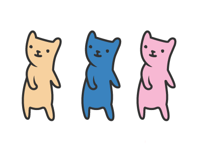 Rosie & Chloe's Kitty-teddies animal animals blue brown cat cats cute dance dancing fun funny game grey happy kitty meow pink simple sweet teddy vector yellow