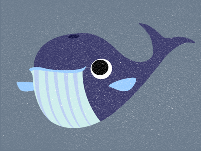 Whale of a time! blue critter cute grey ocean simple water whale