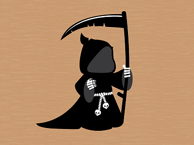 Grim death grim reaper halloween illustration spooky vector