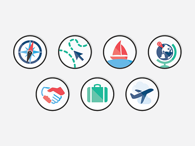 Travel Icons buttons icons illustration infographic travel vector