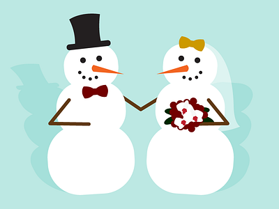 Winter Wedding bridal illustration infographic orchids snowlady snowman wedding