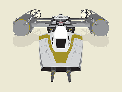 Y-Wing illustration star wars vector