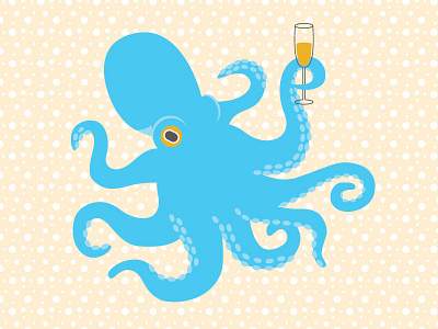 Brunchtopus brunch illustration octopus vector vector illustration wedding shower