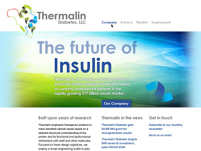 Thermalin blue century gothic custom diabetes green grid illustration insulin theme thermalin website weebly yellow
