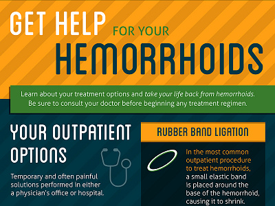 Get Help for Your Hemorrhoids health hemorrhoids hierarchy illustration infographic information design medical typography vector