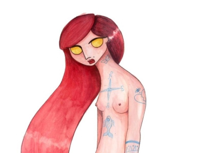 09 tatoos art therapy illustration illustration art woman body