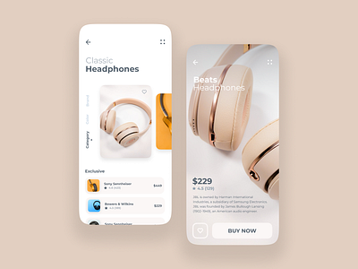 Minimal Headphone shop mobile app buy clean dashbord design ecommerce headphones ios minimal mobile app shop uiux